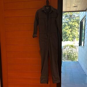 Title 9- Utility Button-Front Jumpsuit in Dark Grey